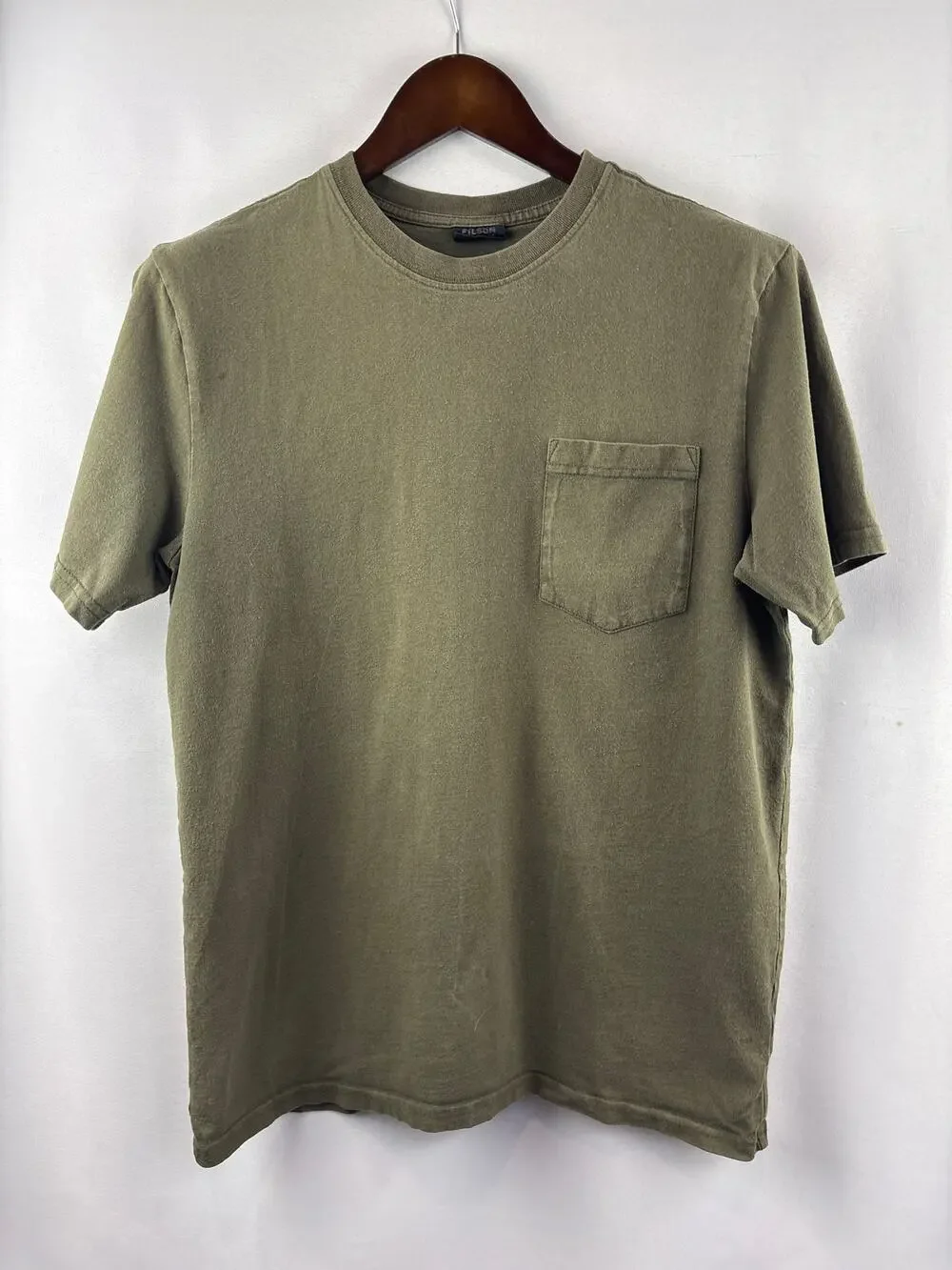 Men’s Filson Medium Army Green Short Sleeve Shirt